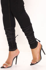 Can't Tie Me Down High Rise Skinny Jeans - Black Ins Street