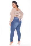 Tall Isabella High Waisted Skinny Jeans - Medium Blue Wash Ins Street