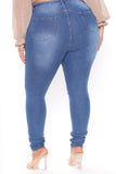 Tall Isabella High Waisted Skinny Jeans - Medium Blue Wash Ins Street