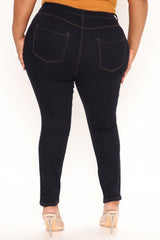 Level Up Stretch Skinny Jeans - Dark Wash Ins Street