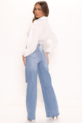 Not Your Girl Ripped Jeans - Medium Blue Wash Ins Street