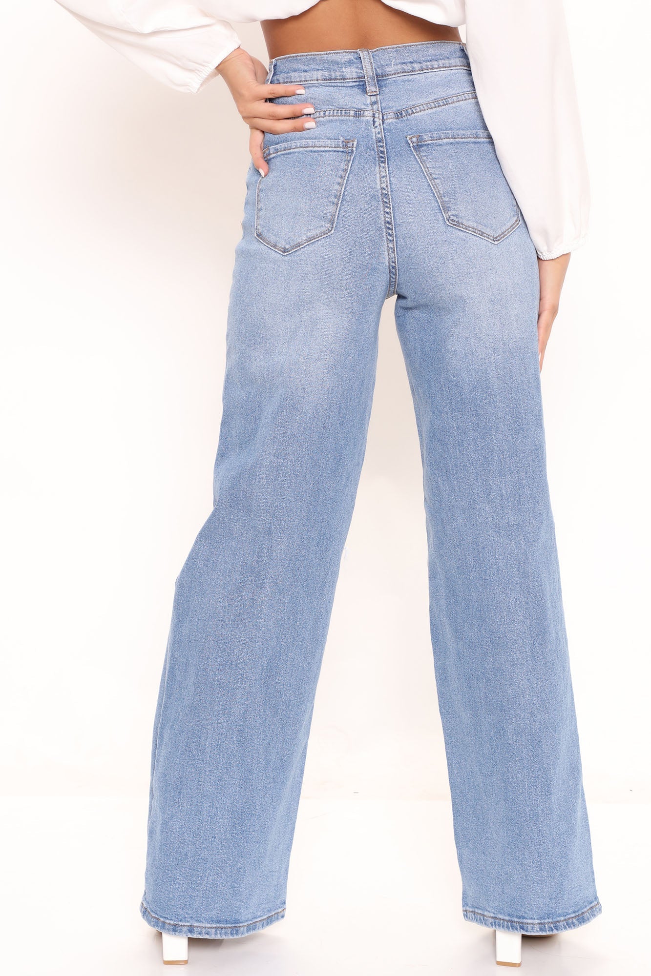 Not Your Girl Ripped Jeans - Medium Blue Wash Ins Street