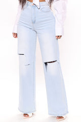 Not Your Girl Ripped Jeans - Light Blue Wash (Copy) Ins Street