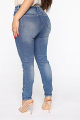 The Mixer Distressed Skinny Jeans - Medium Blue Wash Ins Street