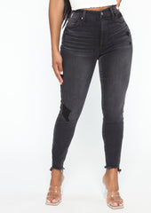 Hallie Sculpting Ankle Jeans - Black Ins Street