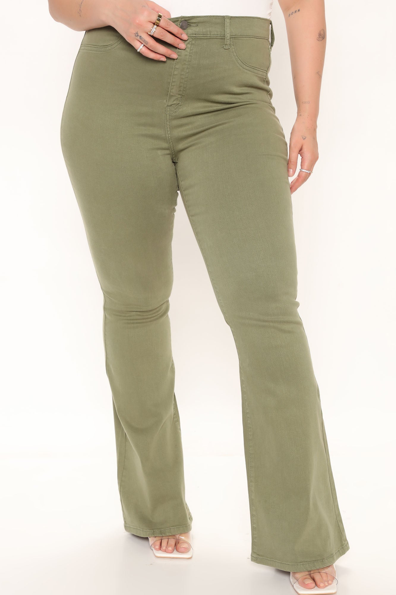 Deep In My Soul Flare Jeans - Olive Ins Street