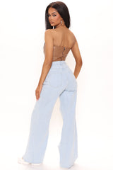 Long Nights Wide Leg Jeans - Light Blue Wash Ins Street
