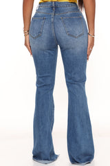 Mind Reader High Rise Stretch Flare Jeans - Medium Wash Ins Street