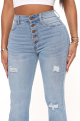 So Vain Flare Jeans - Light Blue Wash Ins Street