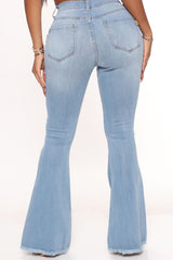 So Vain Flare Jeans - Light Blue Wash Ins Street