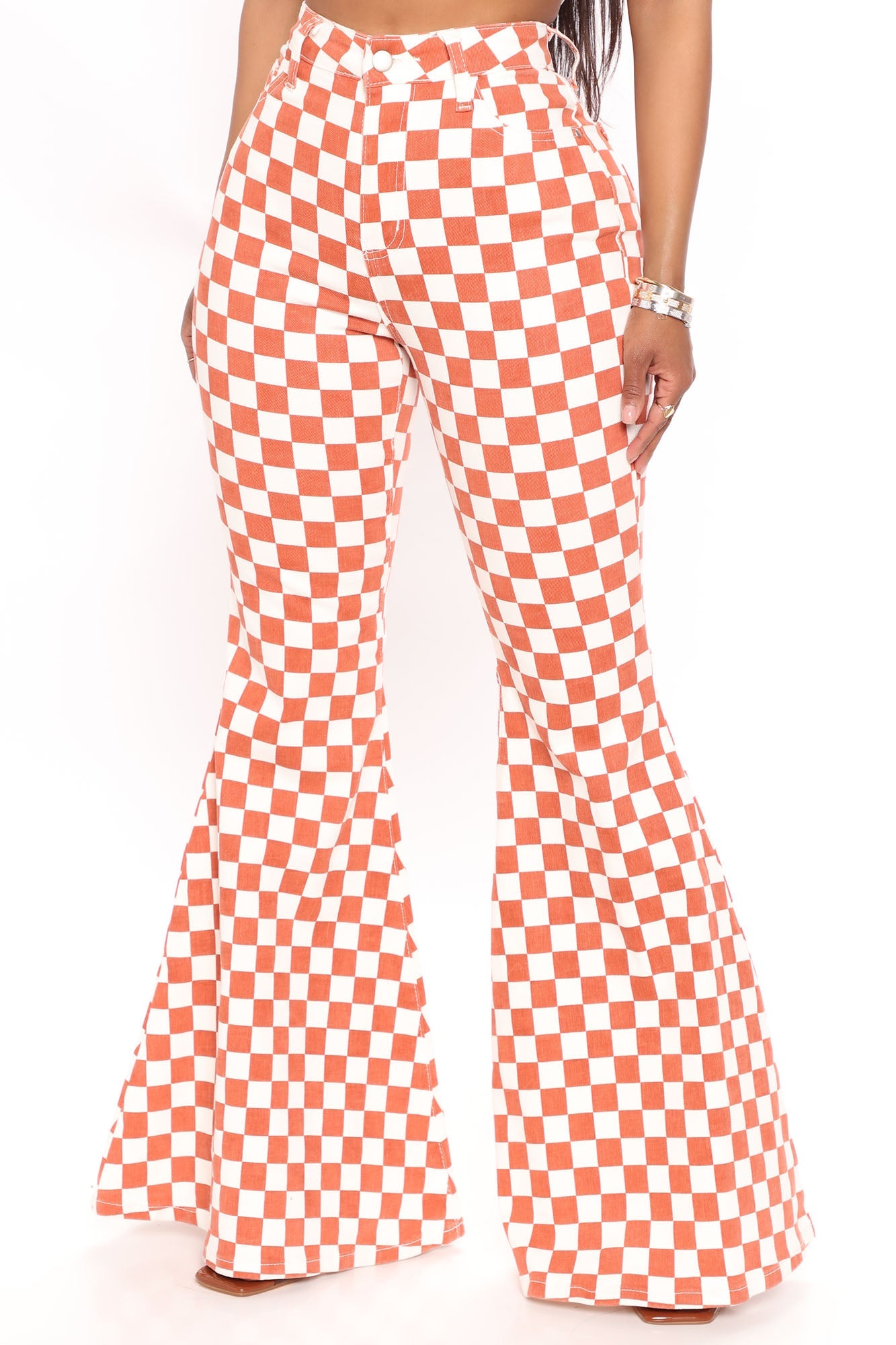 Big Race Extreme Flare Leg Jeans - Rust Ins Street