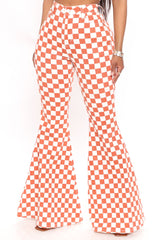 Big Race Extreme Flare Leg Jeans - Rust Ins Street