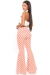 Big Race Extreme Flare Leg Jeans - Rust Ins Street