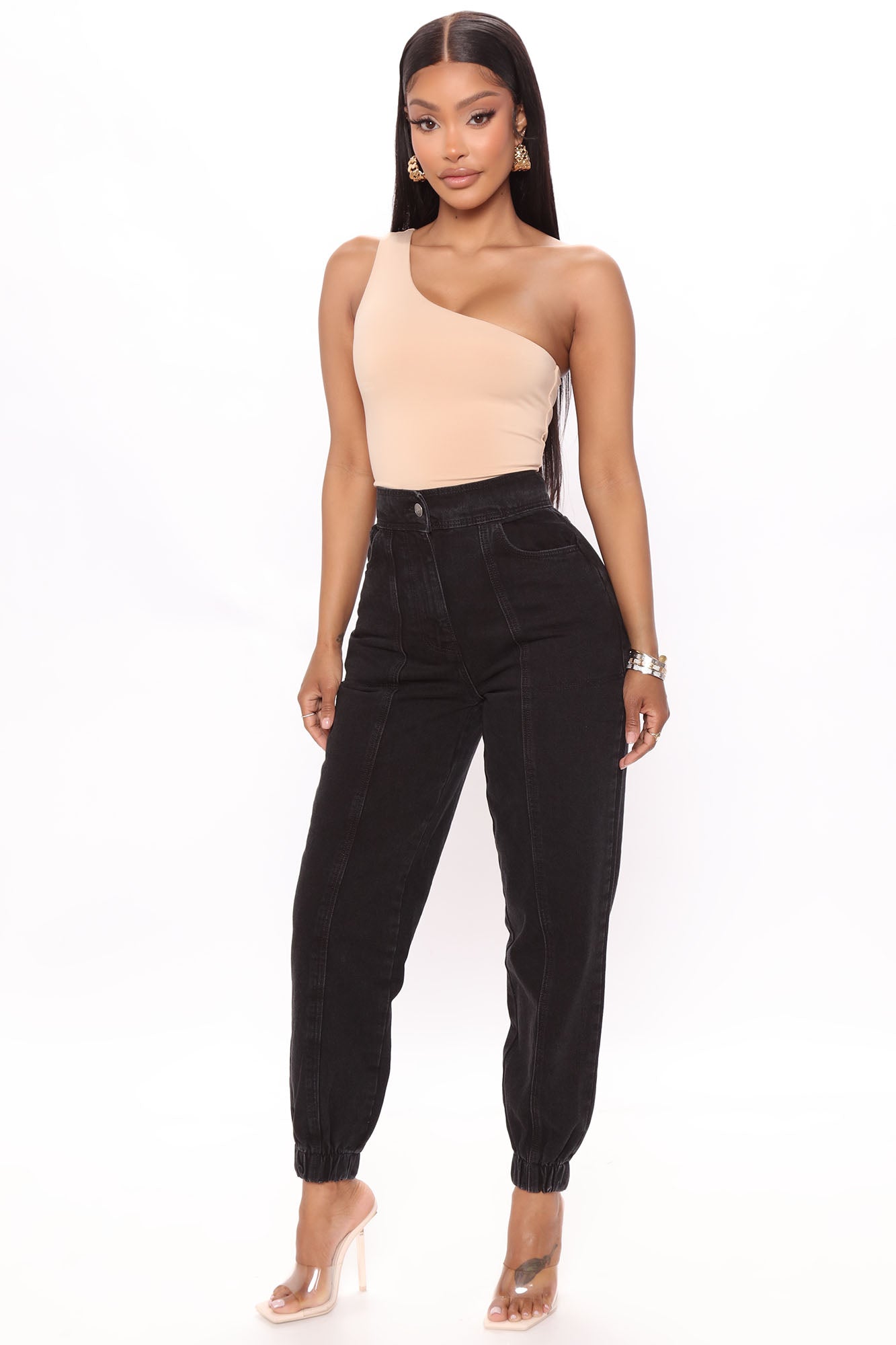 Callin A Coo Cargo Jogger Jeans - Black Ins Street