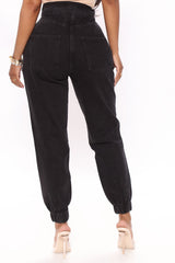 Callin A Coo Cargo Jogger Jeans - Black Ins Street