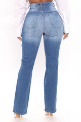 Only One High Rise Straight Leg Jeans - Medium Blue Wash Ins Street