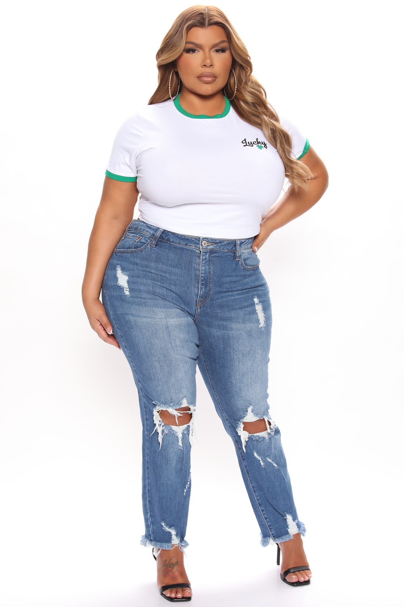 Love Me Ripped Mom Jeans - Dark Wash Ins Street