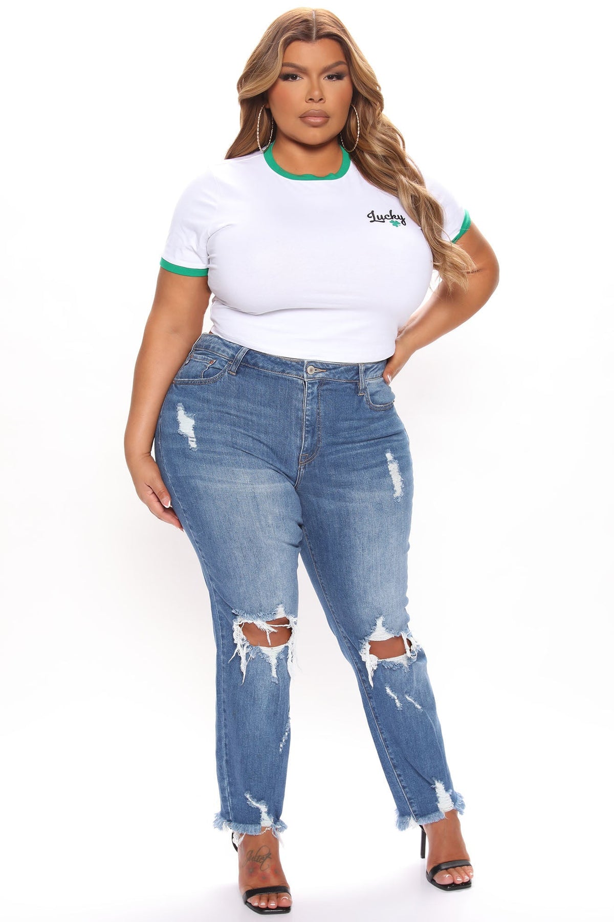 Love Me Ripped Mom Jeans - Dark Wash Ins Street