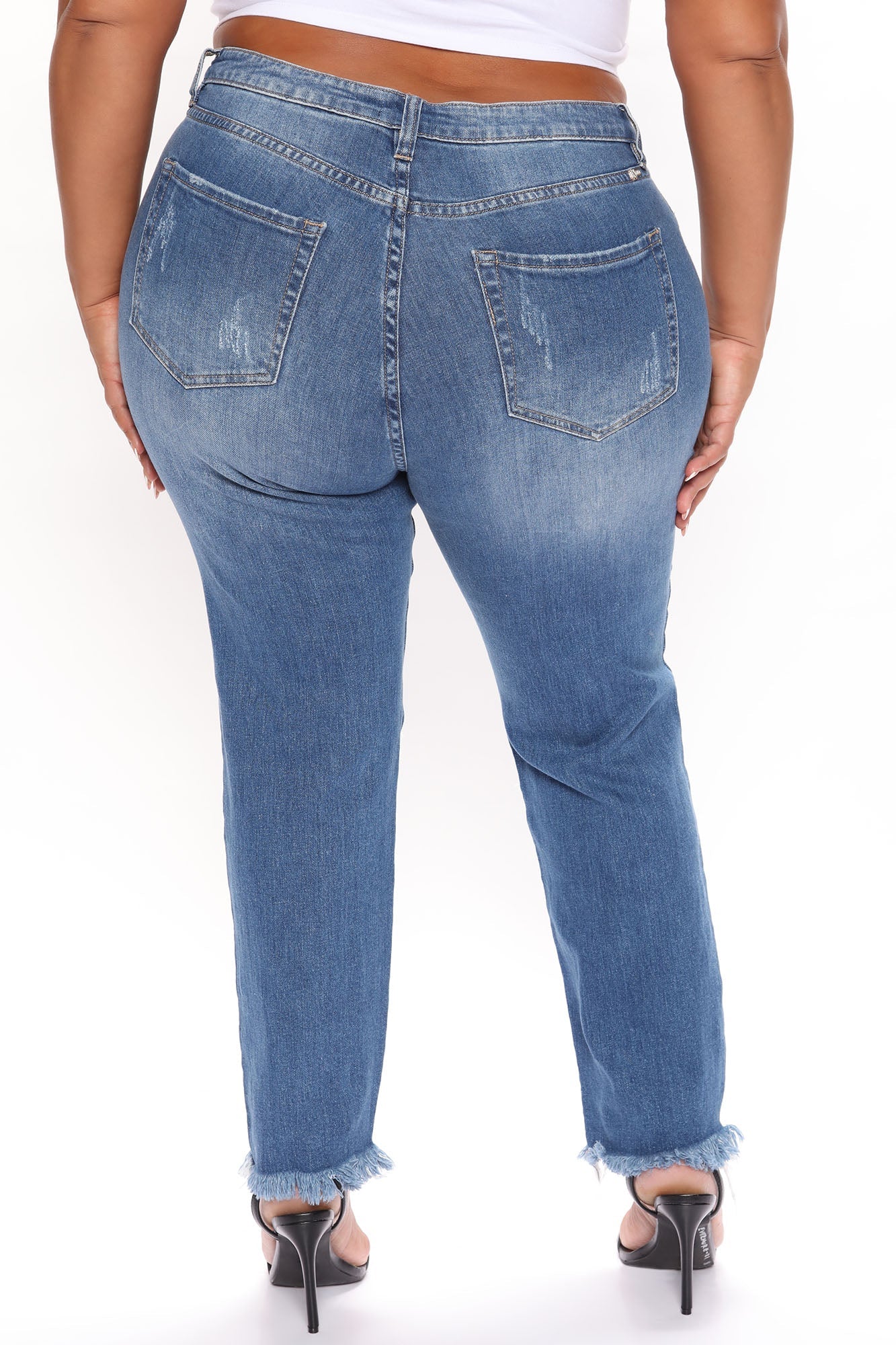 Love Me Ripped Mom Jeans - Dark Wash Ins Street