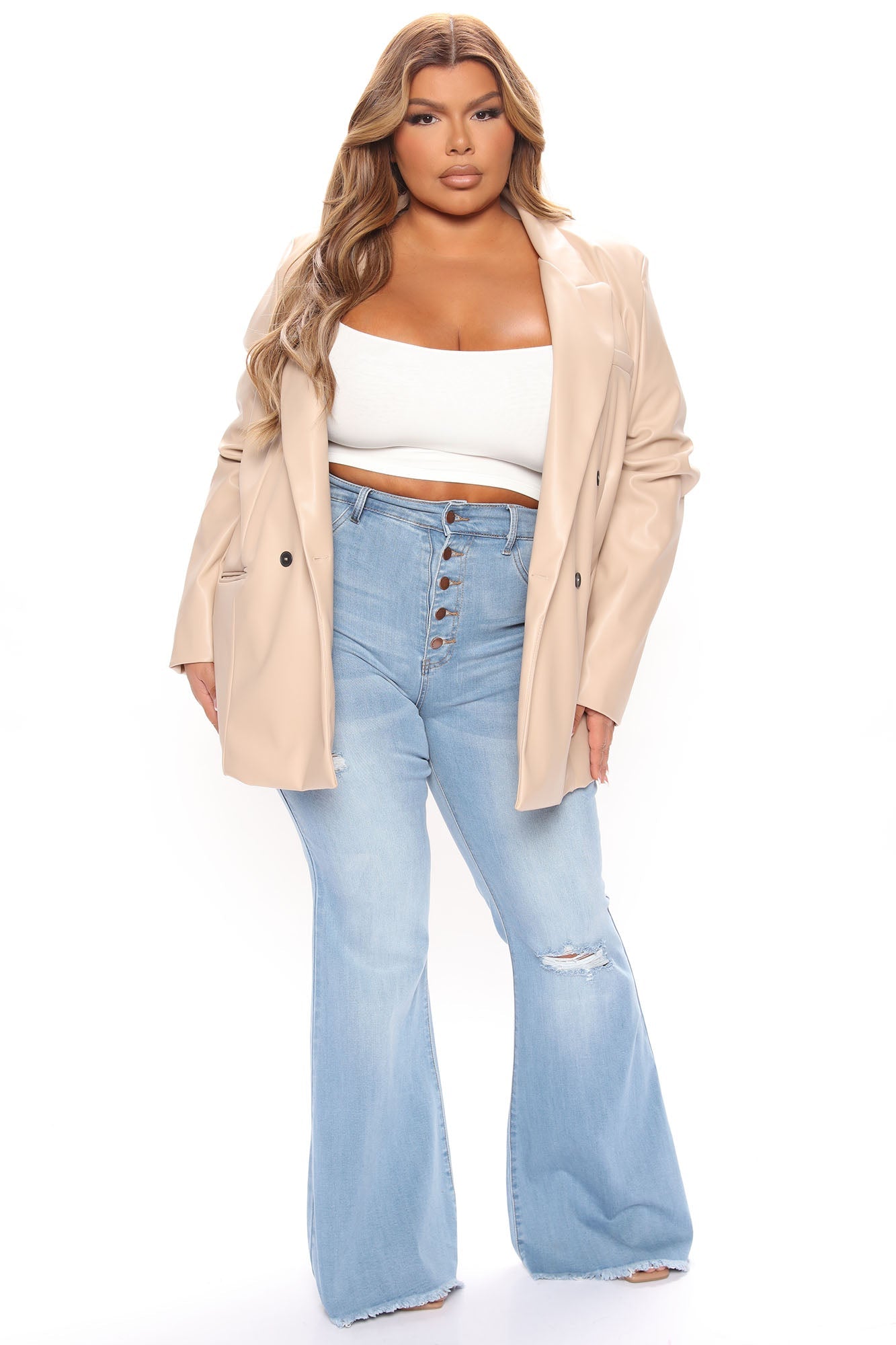 So Vain Flare Jeans - Light Blue Wash Ins Street
