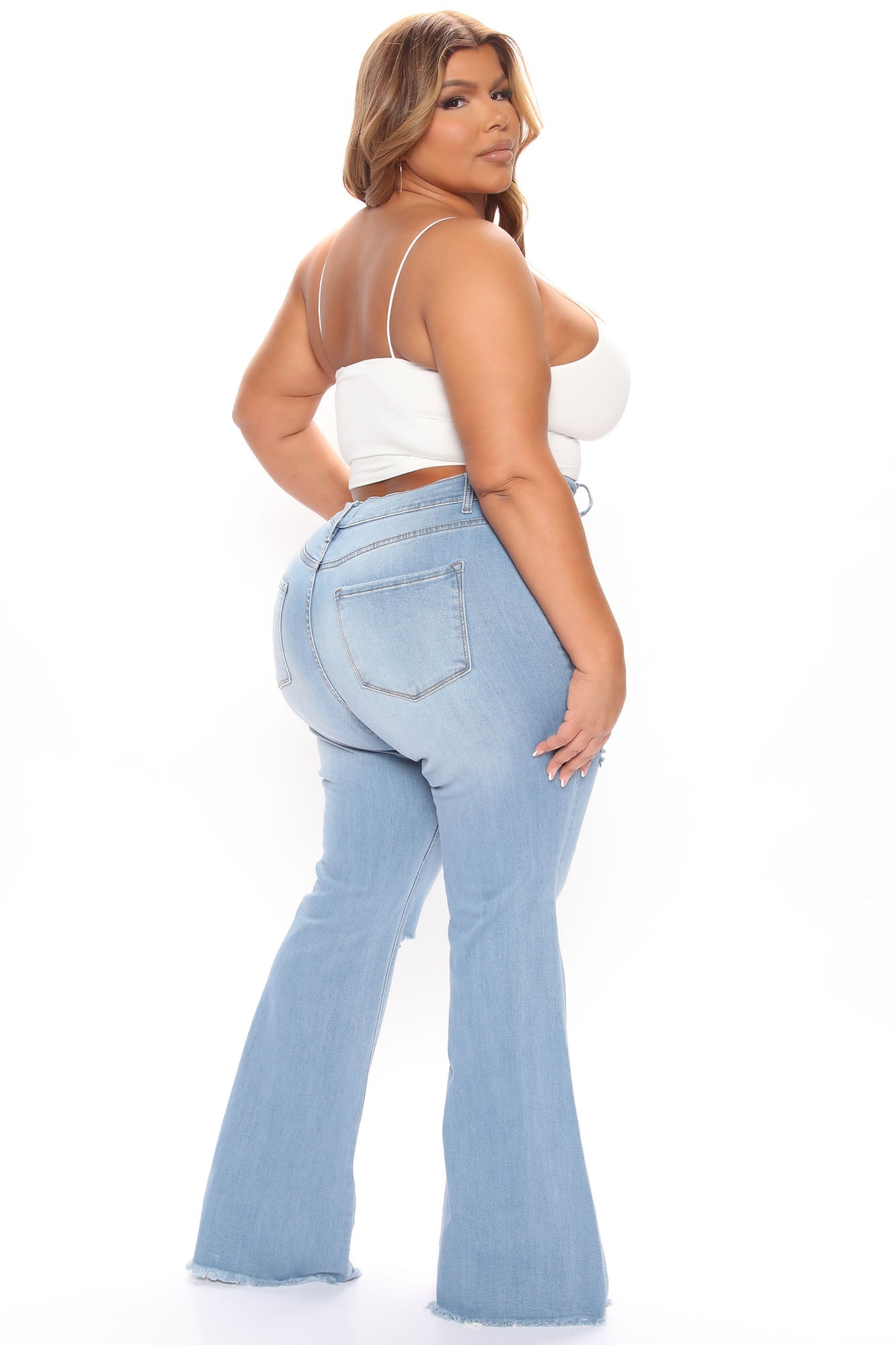 So Vain Flare Jeans - Light Blue Wash Ins Street