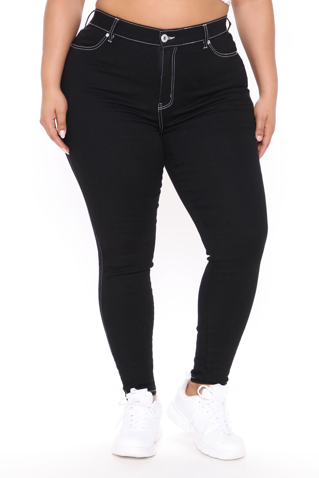 Tawnya Curvy High Rise Skinny Jeans - Black Ins Street