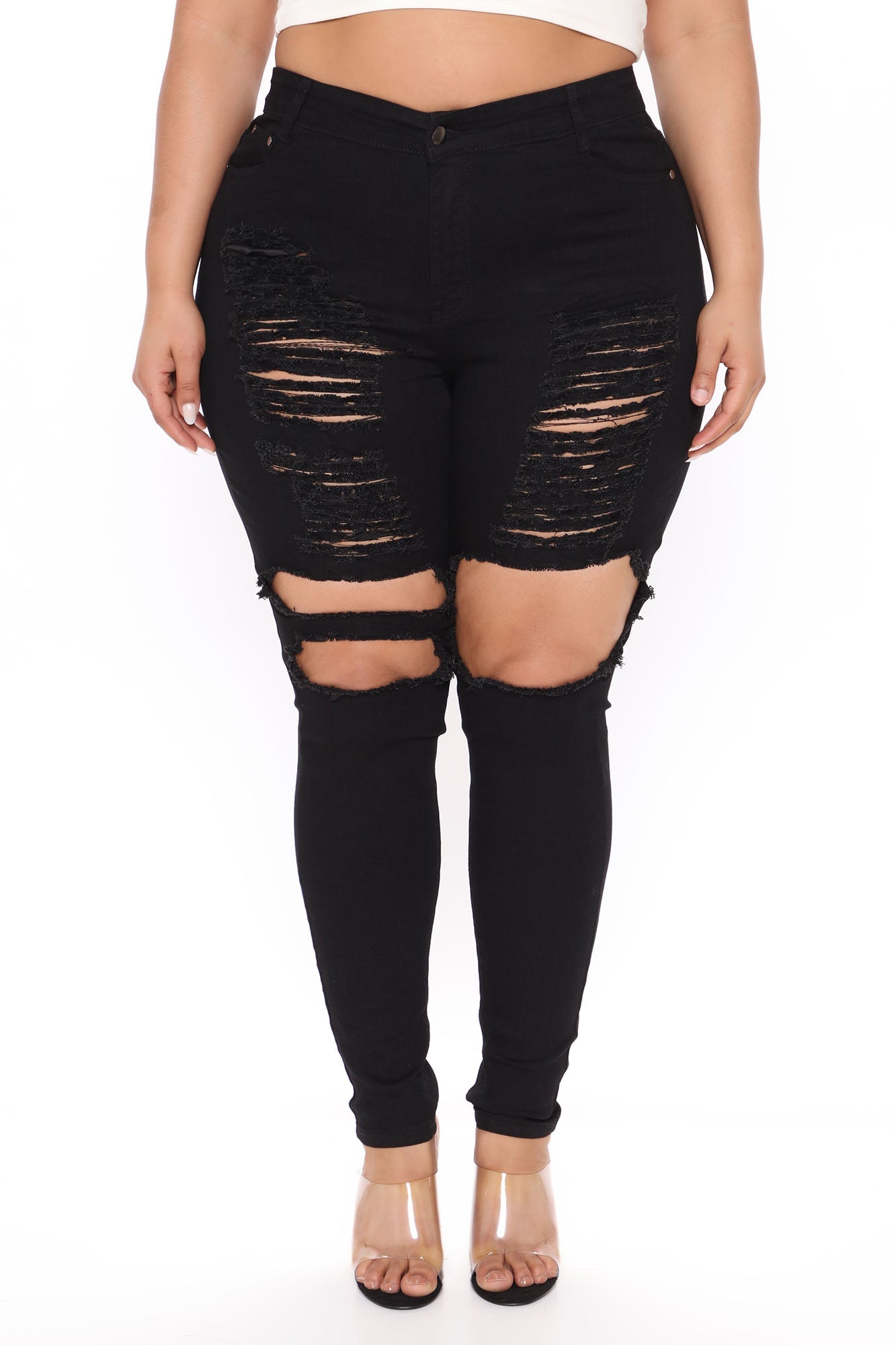 Bold Statement Skinny Jeans - Black Ins Street