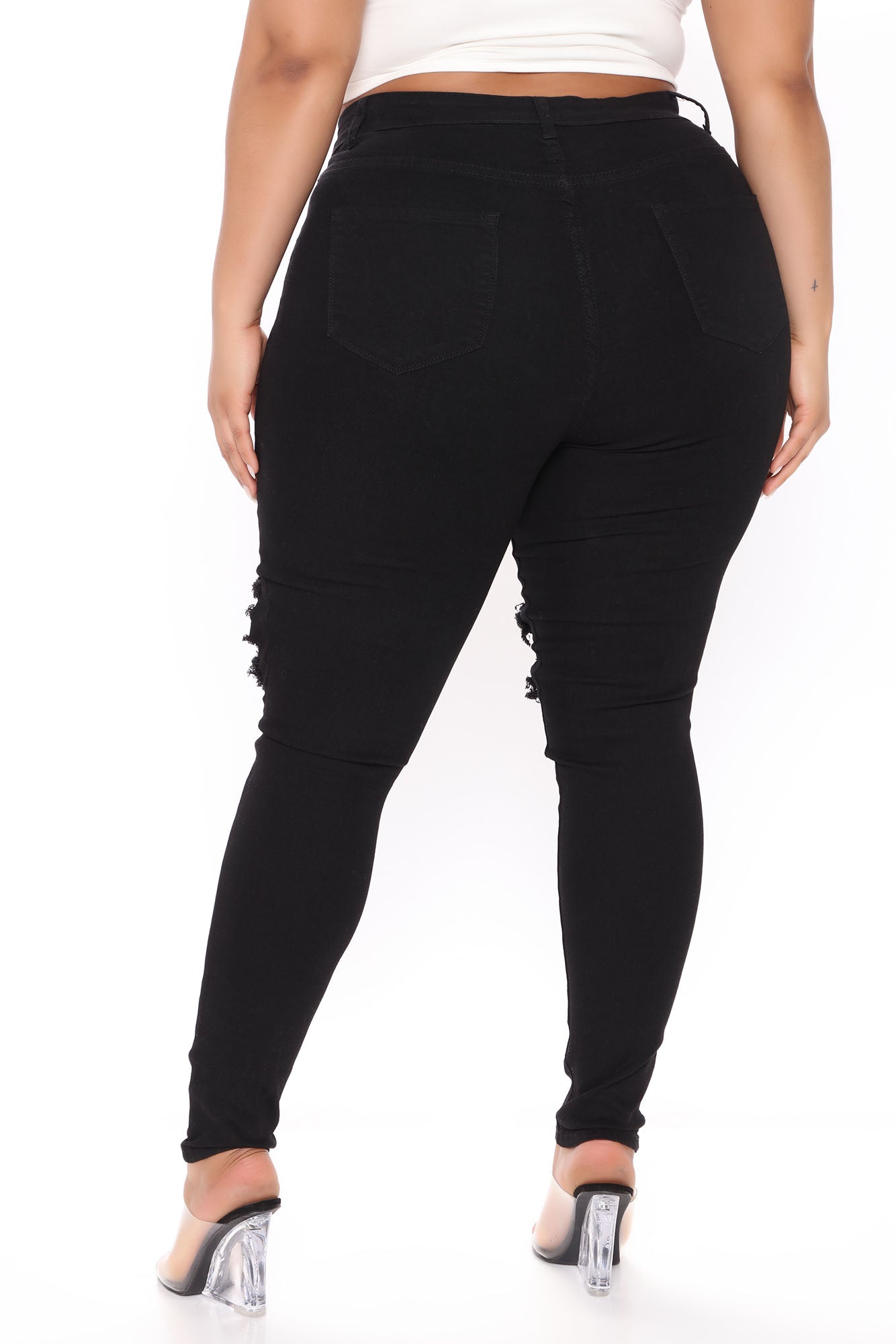 Bold Statement Skinny Jeans - Black Ins Street
