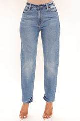 Not Your Ordinary Mom Jeans - Medium Blue Wash Ins Street