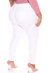 Sneak A Peek Booty Lifting Skinny Jeans - White Ins Street