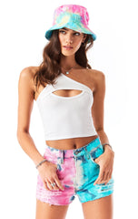 TITANIA TWO TONE TIE DYE DENIM SHORT CARMAR