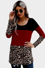 Lace Back Leopard Cut & Sew Tee Ins Street