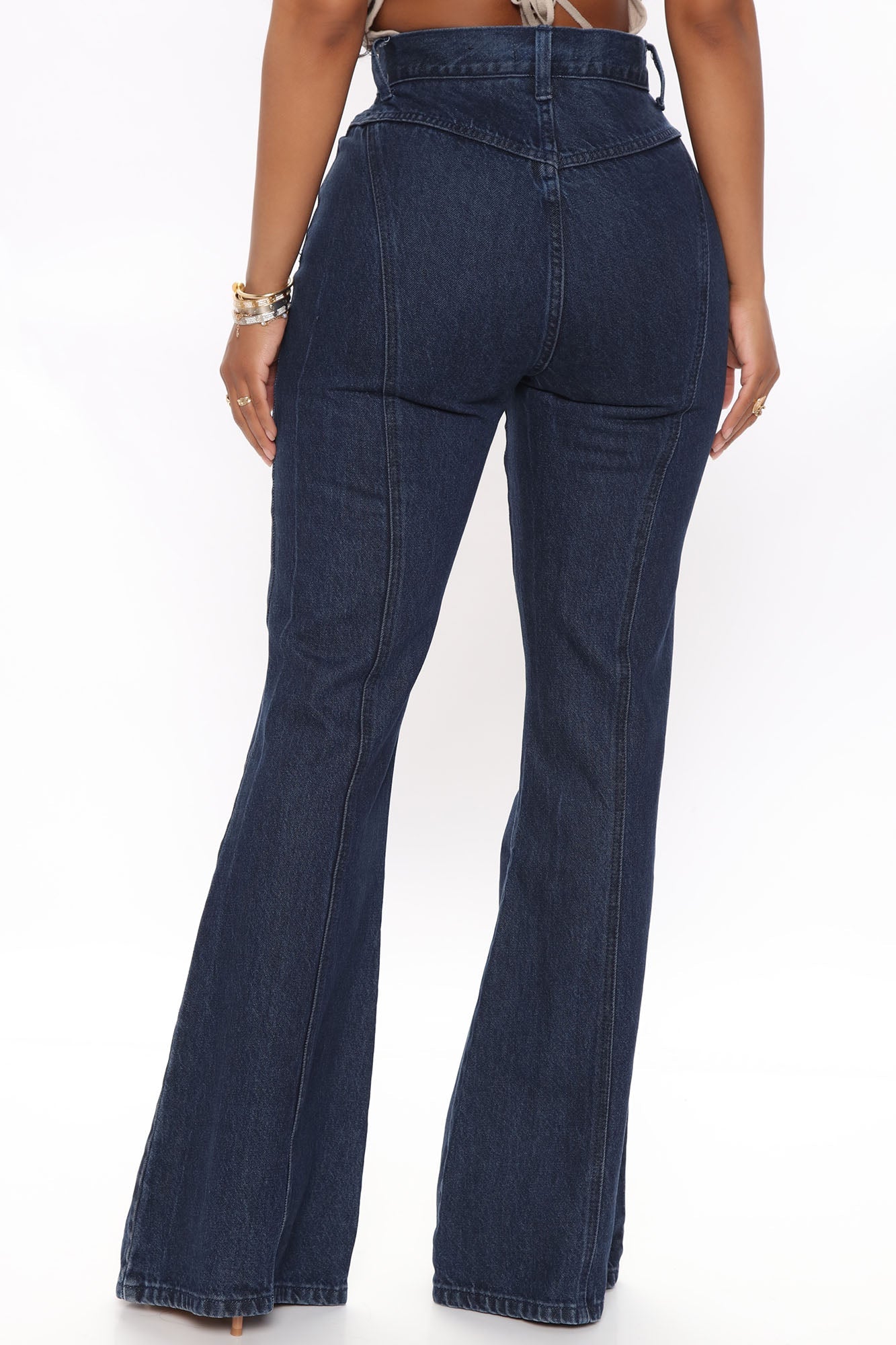 Next Level Non Stretch Flare Jeans - Dark Wash Ins Street