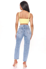 Makin' Moves Slim Mom Jeans - Medium Blue Wash Ins Street