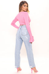 Not Your Daddy Non Stretch Distressed Jeans - Light Blue Wash Ins Street