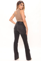 Girl's Got It All Stretch Flare Jeans - Black Ins Street