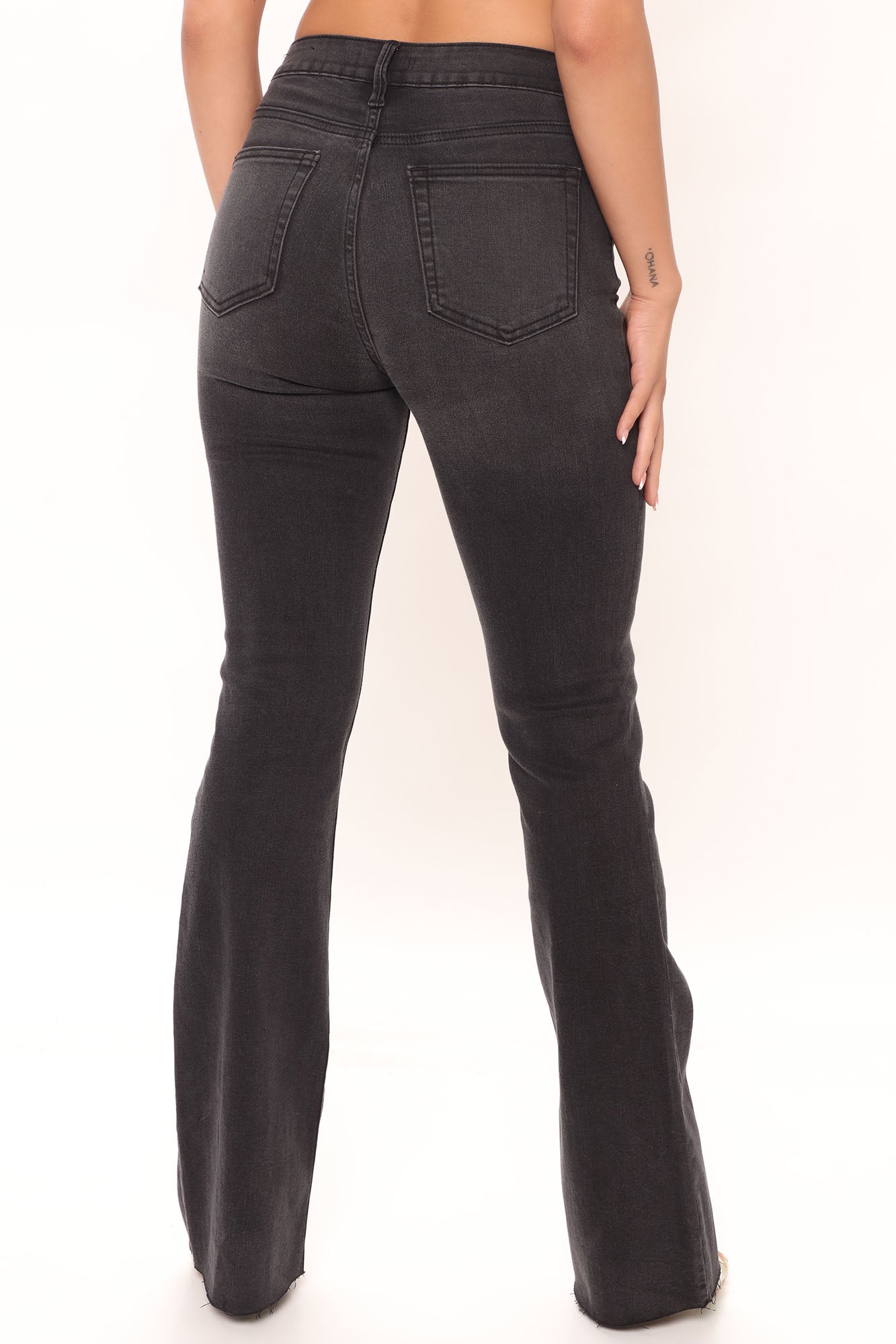 Girl's Got It All Stretch Flare Jeans - Black Ins Street