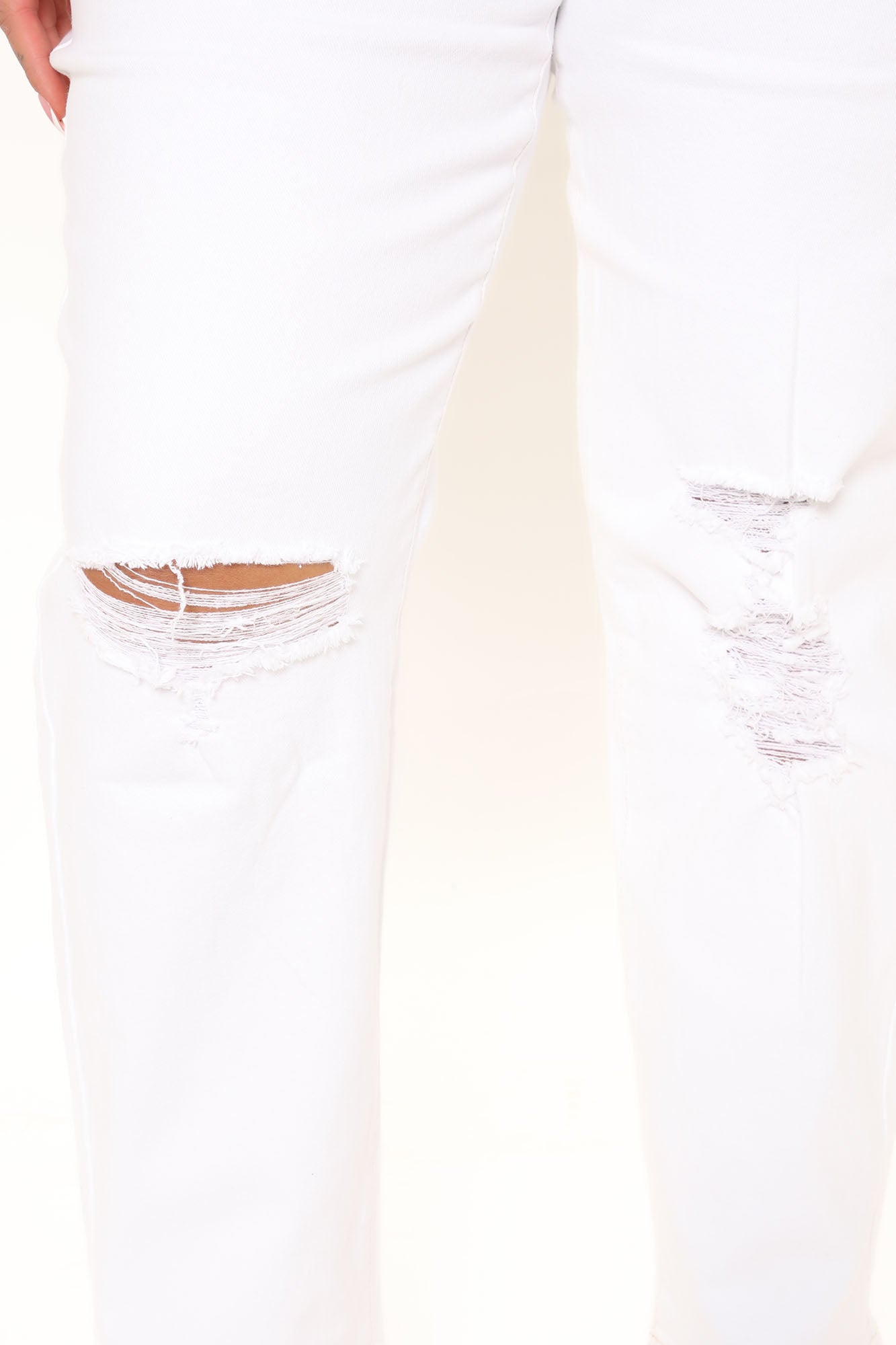 Crossover Slim Straight Leg Jeans - White Ins Street
