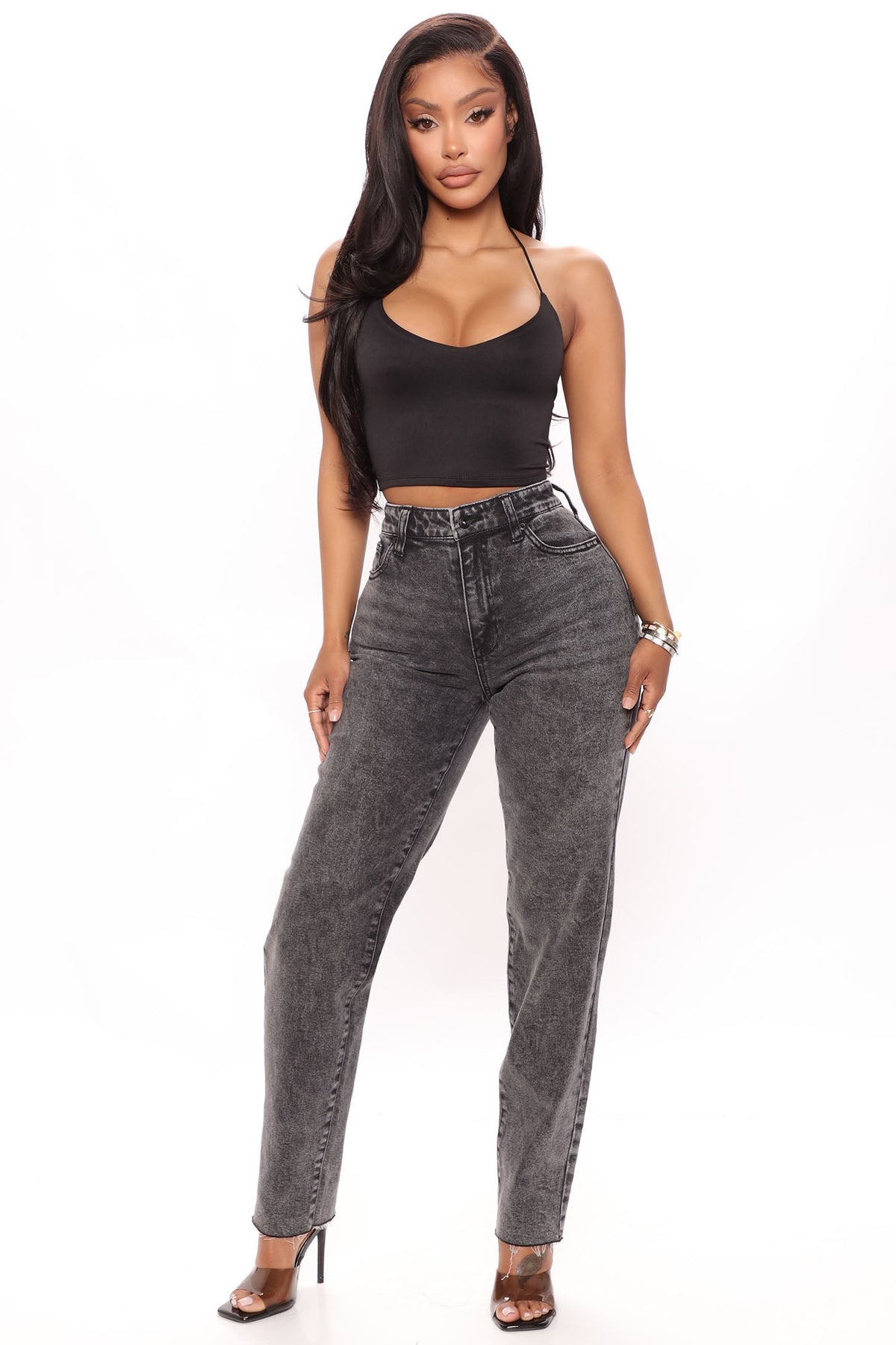 Took Him By Surprise Slim Fit Boyfriend Jeans - Black Ins Street