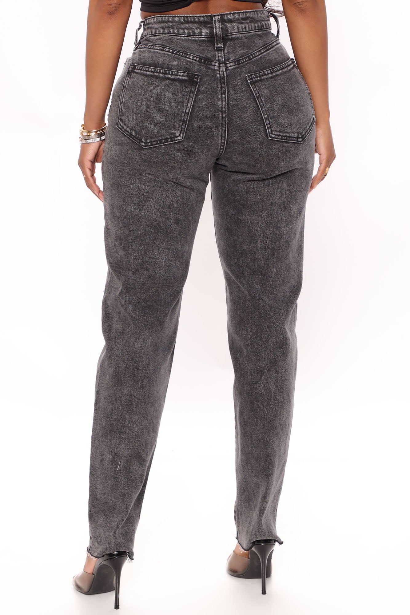 Took Him By Surprise Slim Fit Boyfriend Jeans - Black Ins Street