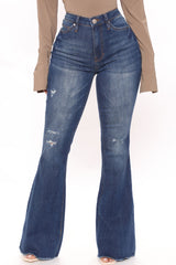 No Nonsense Stretch Flare Jeans - Dark Wash Ins Street