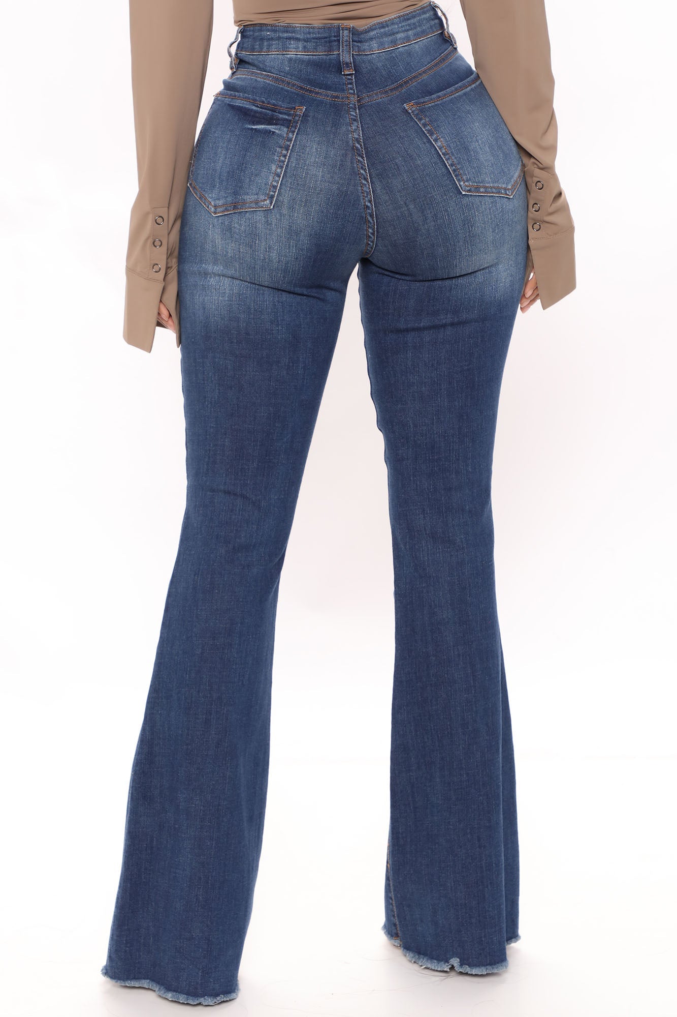 No Nonsense Stretch Flare Jeans - Dark Wash Ins Street