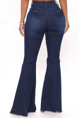 Stay Fearless Extreme Bell Bottom Jeans - Dark Wash Ins Street