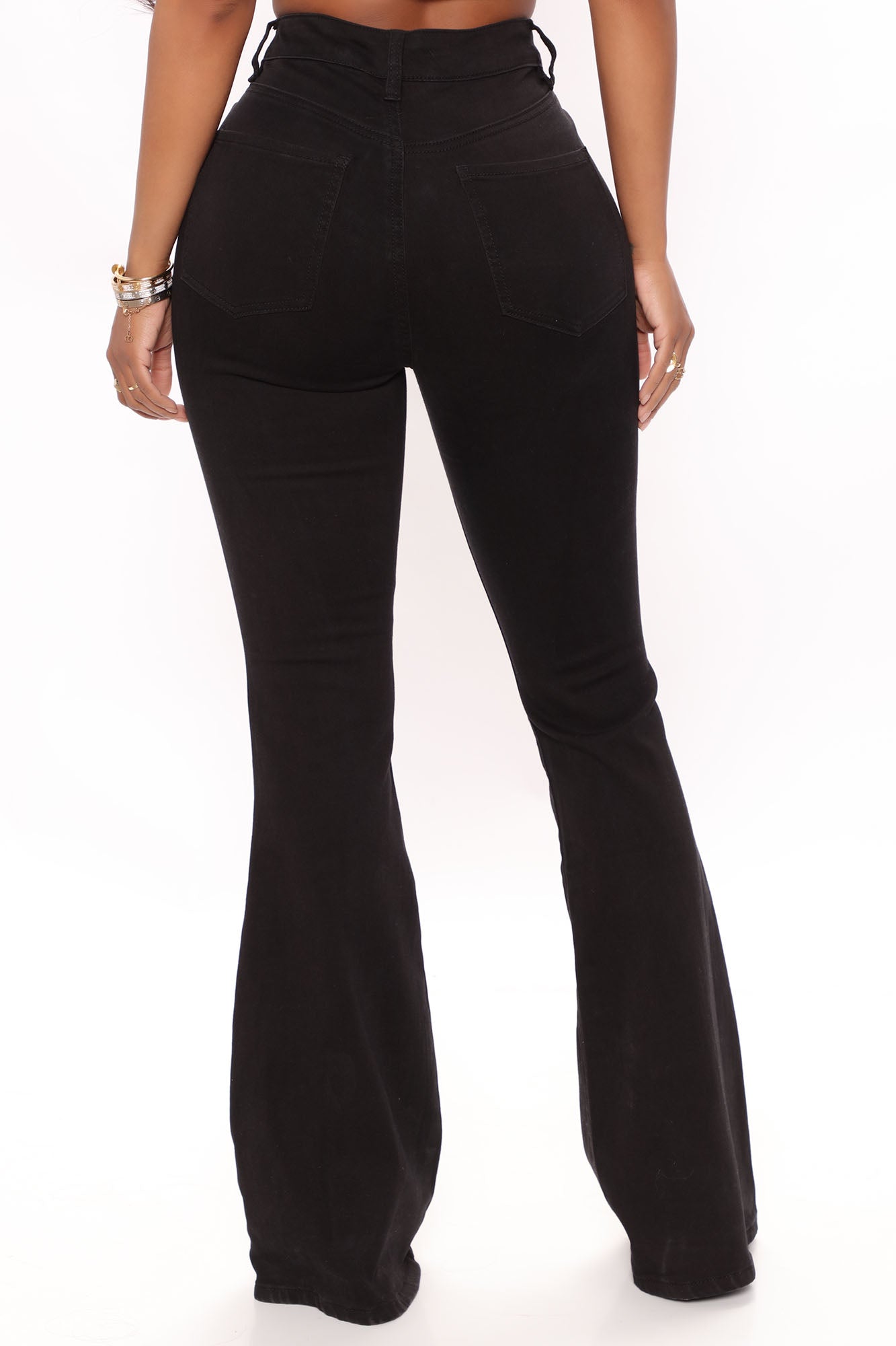 Money Moves Stretch Flare Jeans - Black Ins Street