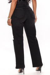 You Need To Relax Straight Leg Jeans - Black Ins Street