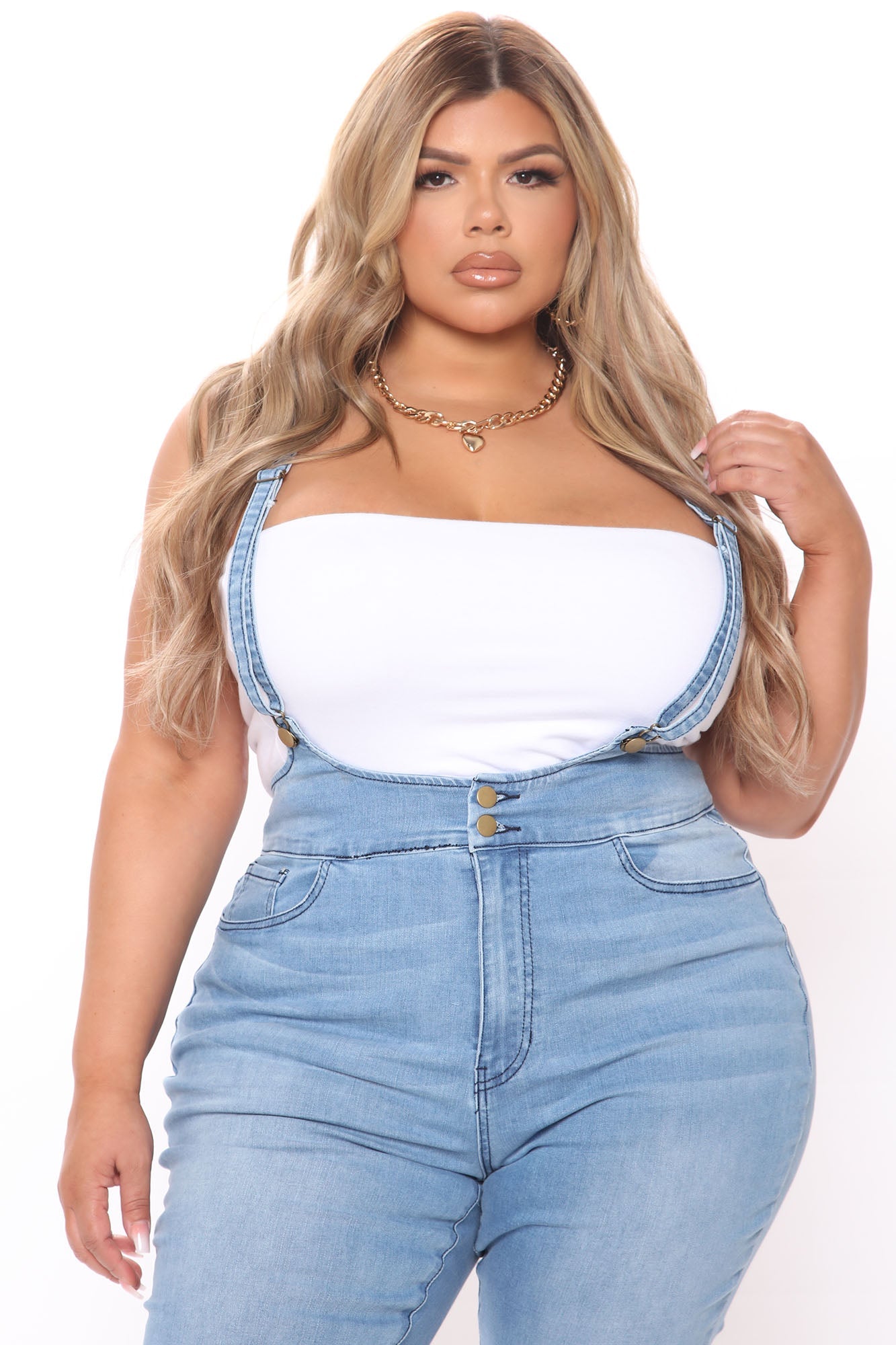 Flare To Join Me Denim Overalls - Light Blue Wash Ins Street