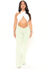 V Nice To See You Flare Jeans - Sage Ins Street