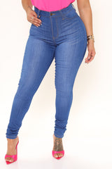 Tall Emma Super Stretch High Rise Skinny Jean - Blue Ins Street