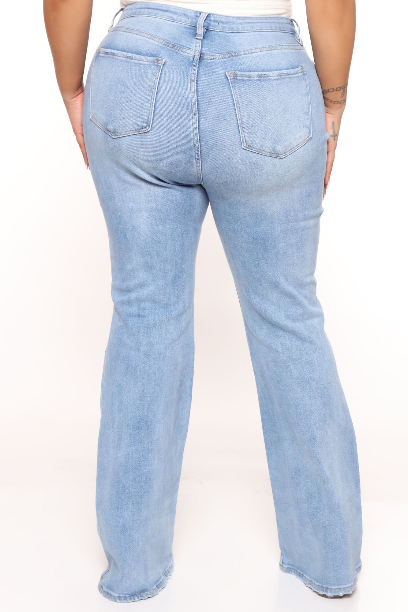 Pull It Together Flare Jeans - Light Blue Wash Ins Street