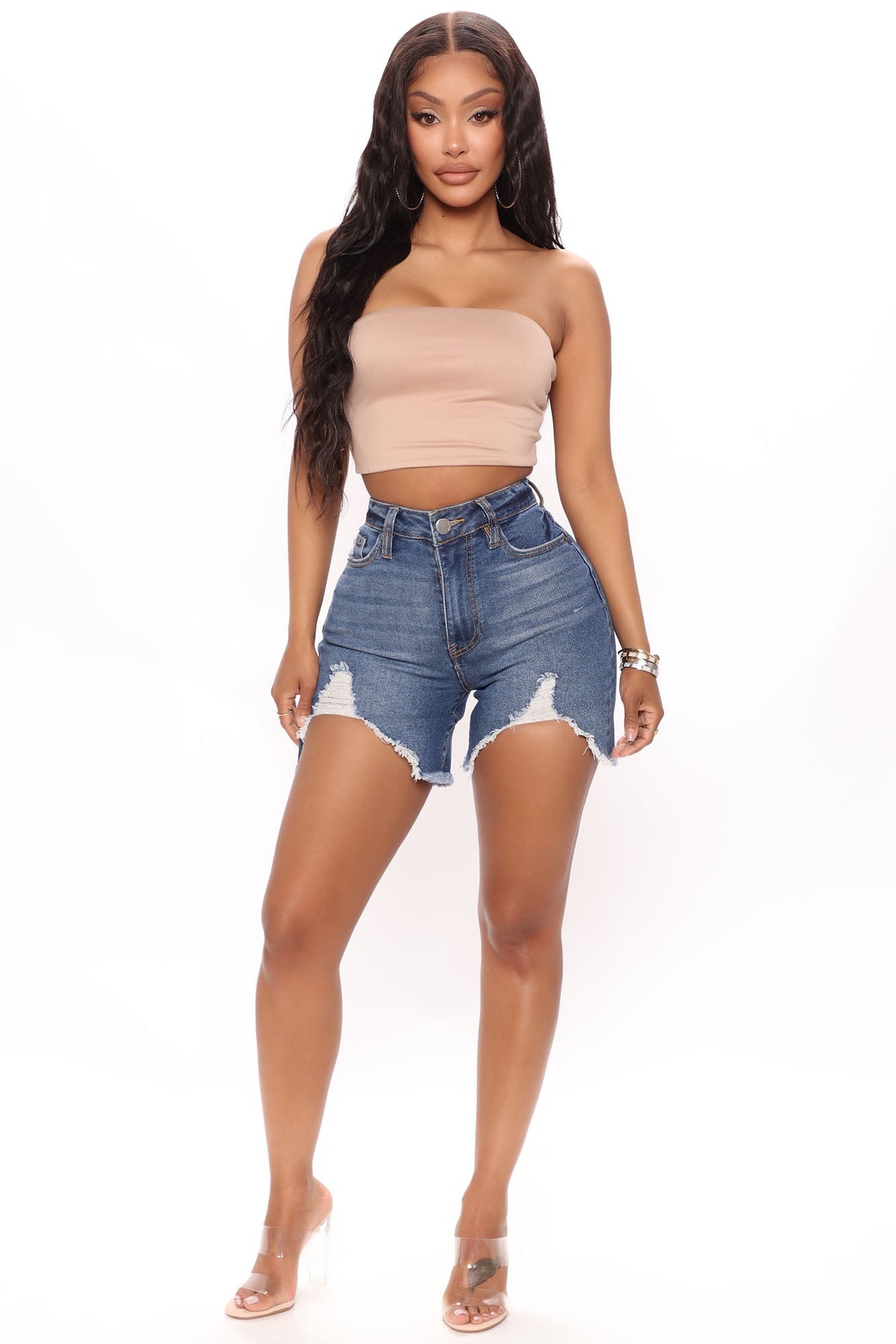 West Side Denim Shorts - Medium Blue Wash Ins Street